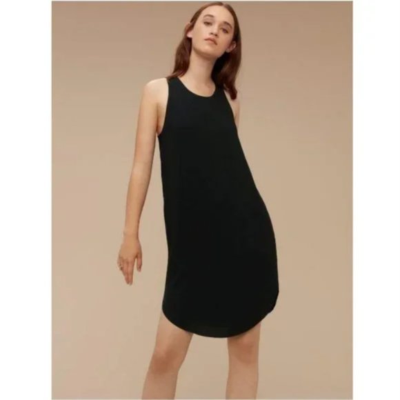 Aritzia Wilfred Sebatier black sleeveless shift dress XXS - Picture 1 of 9